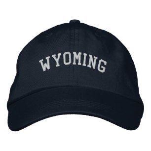 Wyoming USA Embroidered Basic Cap Navy Blue