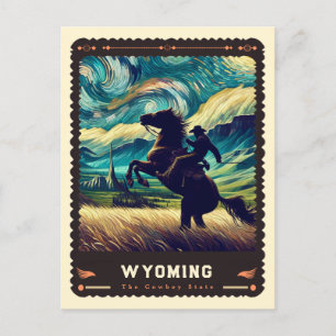 Wyoming   Vincent Van Gogh Inspired Postcard
