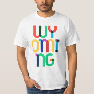 Wyoming Vintage Retro Colourful 80s Pop Art T-Shirt