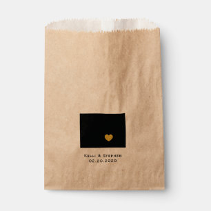 Wyoming Wedding Favour Treat Sacks, Gift Bags