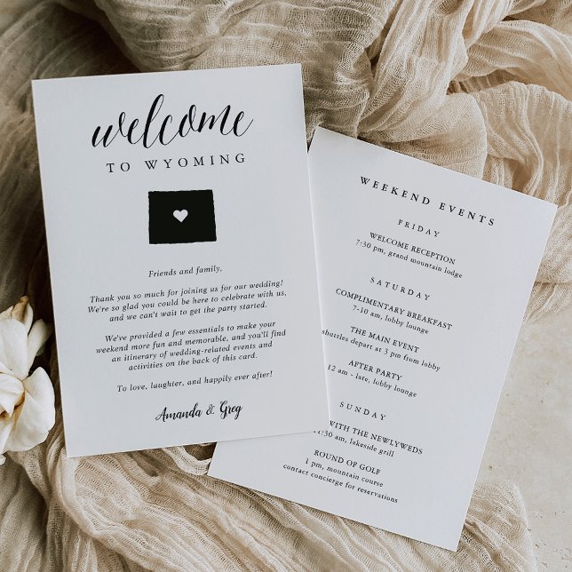 Wyoming Wedding Welcome Letter & Itinerary (Creator Uploaded)