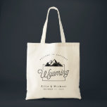 Wyoming Wedding Welcome Tote Bag<br><div class="desc">This Wyoming tote is perfect for welcoming out of town guests to your wedding! Pack it with local goodies for an extra fun welcome package.</div>