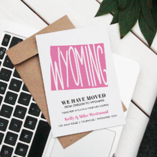 Wyoming We've moved New address New Home  Postcard