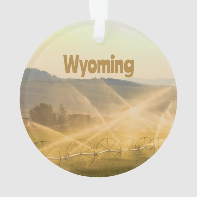 Wyoming Wild West Farm Land Ranch Ornament (Back)