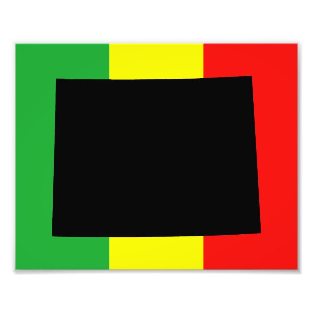 Wyoming with Rasta Colours Photo Print (Front)
