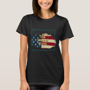 Wyoming Wy Us Flag Motto T-Shirt