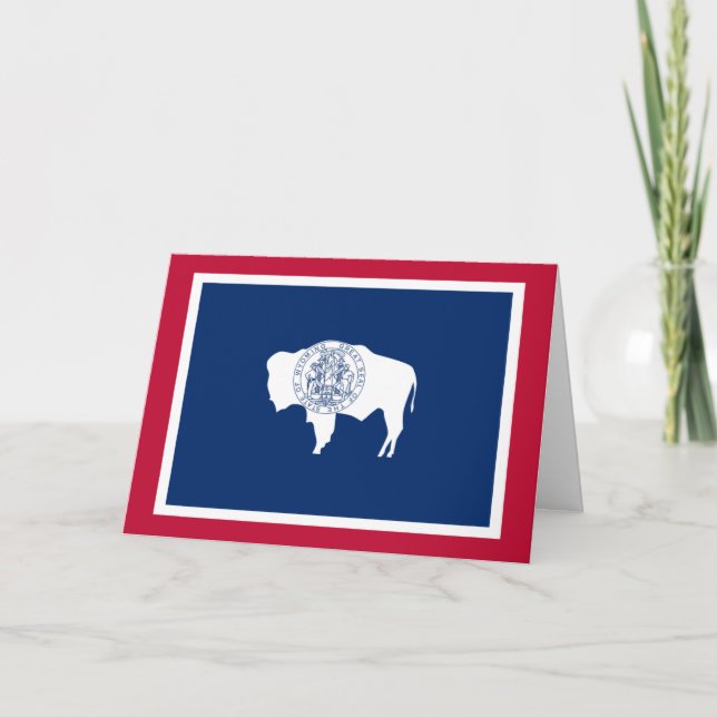 Wyomingite Flag, Flag of Wyoming Card (Front)