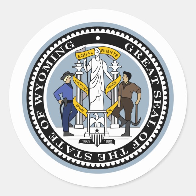 Wyomingite Seal, Seal of Wyoming Sticker (Front)