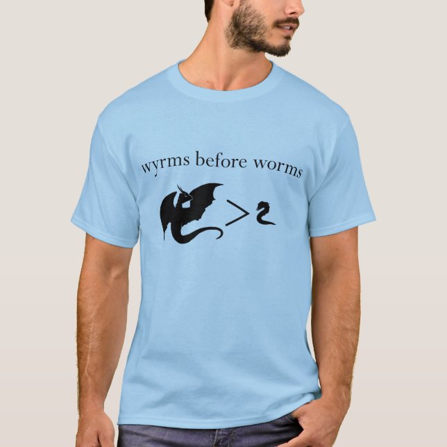 Wyrms Before Worms Men's T-Shirt (Front)