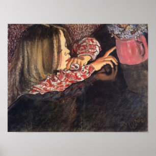 Wyspianski, Helenka with a Vase of Flowers, 1902 Poster