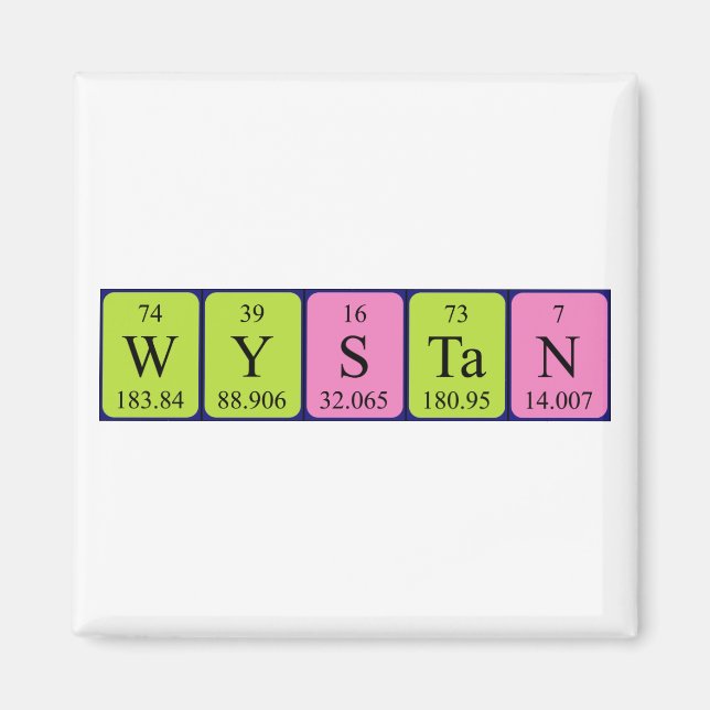 Wystan periodic table name magnet (Front)