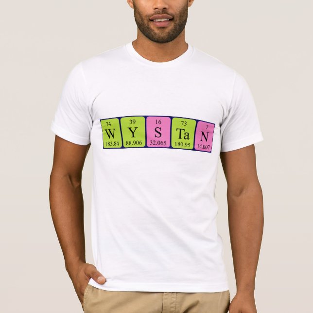 Wystan periodic table name shirt (Front)