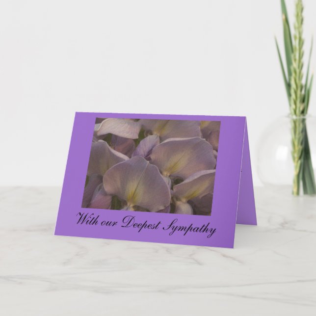Wysteria Sympathy Card (Front)
