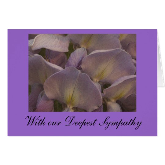 Wysteria Sympathy Card