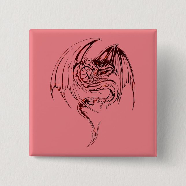 Wyvern Dragon Are Fantasy Mythical Creatures 15 Cm Square Badge (Front)