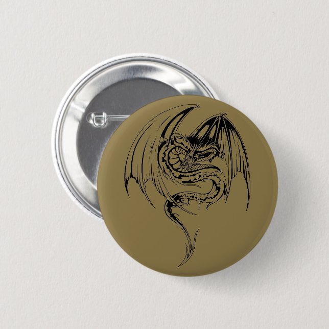 Wyvern Dragon Are Fantasy Mythical Creatures 6 Cm Round Badge (Front & Back)