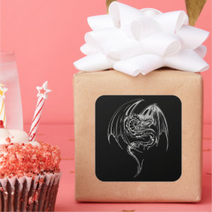 Wyvern Dragon Are Fantasy Mythical Creatures Class Square Sticker