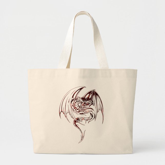 Wyvern Dragon Are Fantasy Mythical Creatures Large Large Tote Bag (Front)