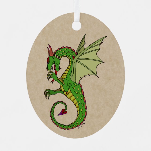 Wyvern Metal Tree Decoration (Front)