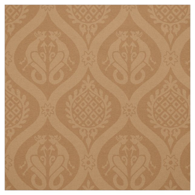Wyvern Ogee, Caramel Fabric (Swatch)