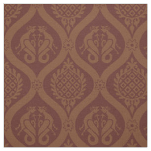 Wyvern Ogee, Dark Ambers Fabric
