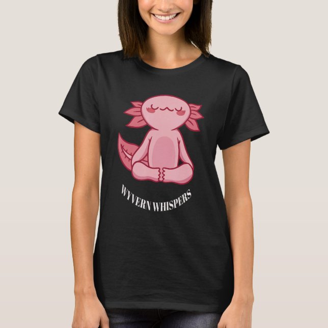Wyvern Whispers Cute Funny Yoga Dragon Designs Pre T-Shirt (Front)