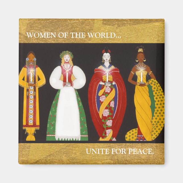 X004_Women of the World, WOMEN OF THE WORLD...,... Magnet (Front)