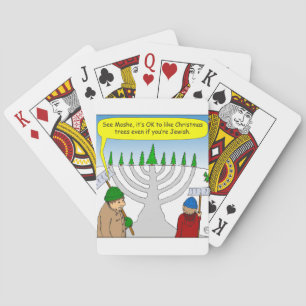 x04 Jews like Christmas too - cartoon Playing Cards