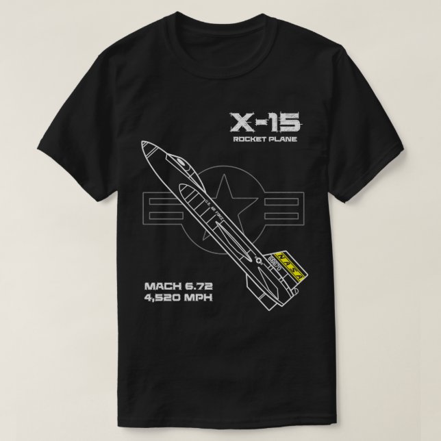 X15 Rocket Plane  T-Shirt (Design Front)