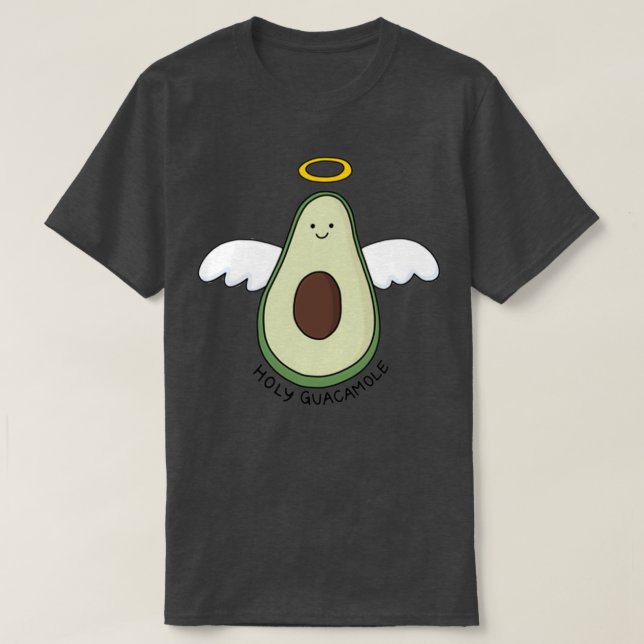 x27Holy Guacamolex27 Avocado Illustration T-Shirt (Design Front)