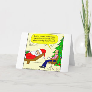 x30 Santa talks to his therapist - Cartoon Holiday Card