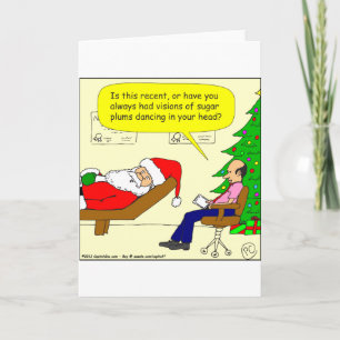 x30 Santa talks to his therapist - Cartoon Holiday Card