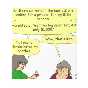 x66 drums for christmas cartoon notepad