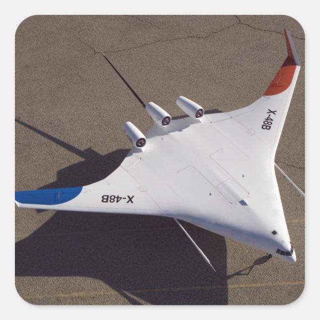 X-48B Blended Wing Body unmanned aerial vehicle Square Sticker (Front)