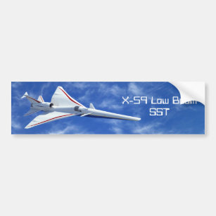 X-59 Low Boom Supersonic Jet Aircraft Bumper Sticker