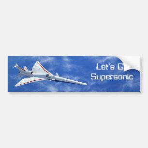 X-59 Low Boom Supersonic Jet Aircraft Bumper Sticker