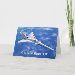 X-59 Low Boom Supersonic Jet Aircraft Card