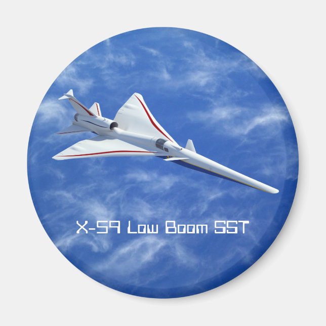 X-59 Low Boom Supersonic Jet Aircraft Magnet (Front)