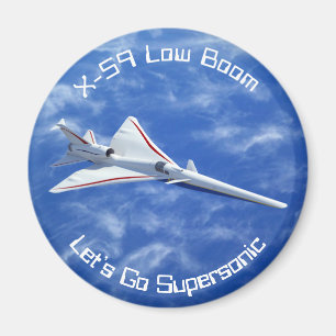 X-59 Low Boom Supersonic Jet Aircraft Magnet