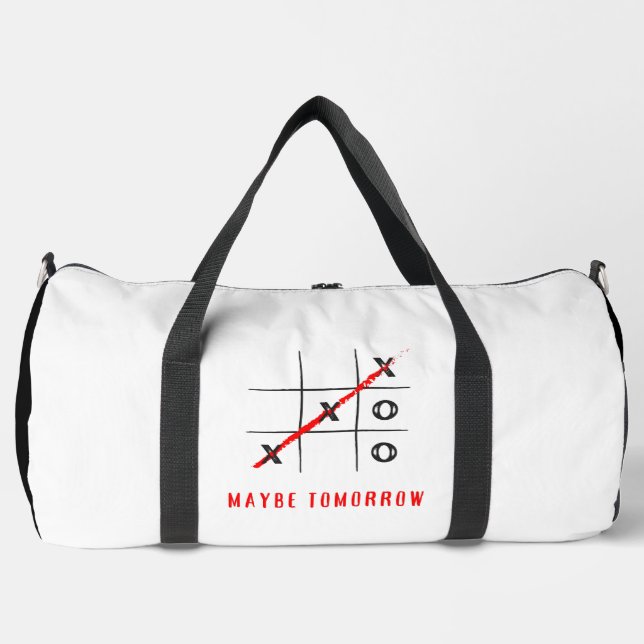 x and o,  maybe tomorrow duffle bag (Front)