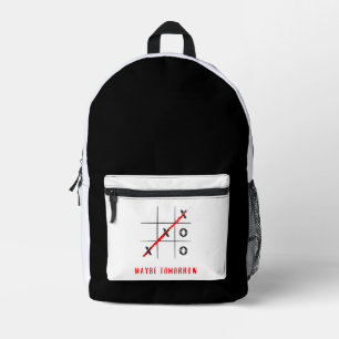 x and o, maybe tomorrow printed backpack