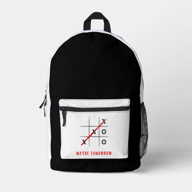 x and o,  maybe tomorrow printed backpack (Front)