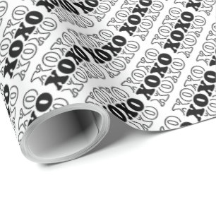X and O's symbol for hugs and kisses Wrapping Paper