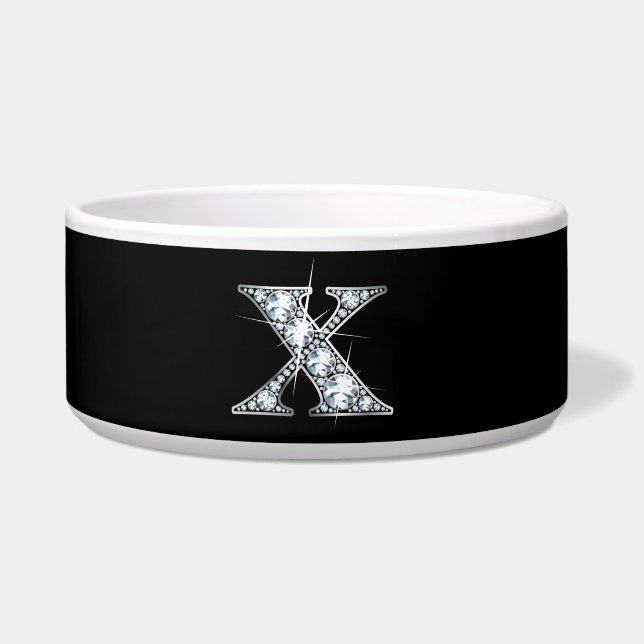 X "Diamond Bling" Pet Bowl (Front)
