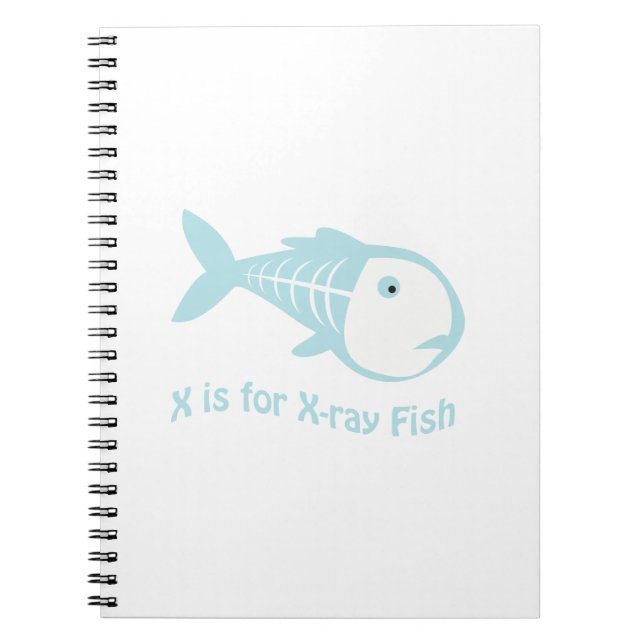 X is for X-Ray Fish Notebook (Front)