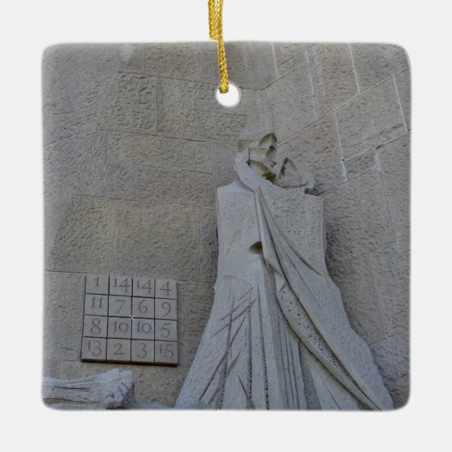 X.ITINERARIES: A Magic Square Ceramic Ornament (Front)