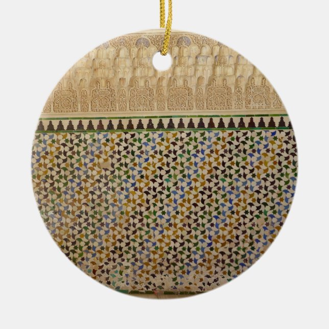 X.ITINERARIES: Moorish Tessellations Ceramic Ornament (Front)