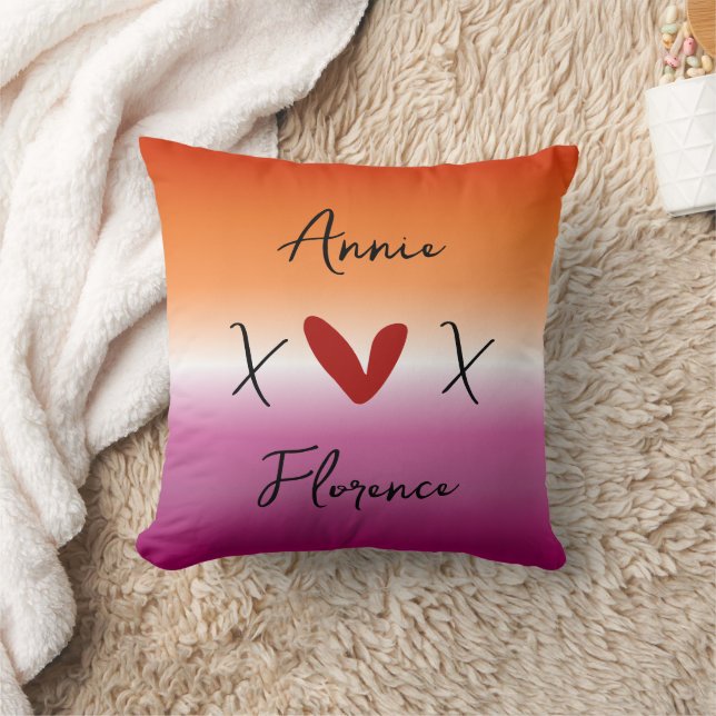 X Love X Sunset Lesbian Flag Cushion (Blanket)