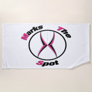 X marks the spot beach towel