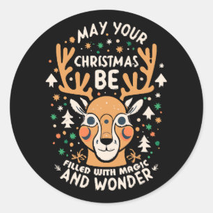 X-MAS CLASSIC ROUND STICKER